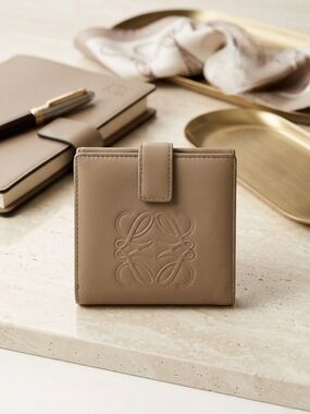 Loewe Anagram Embossed Leather Compact Wallet